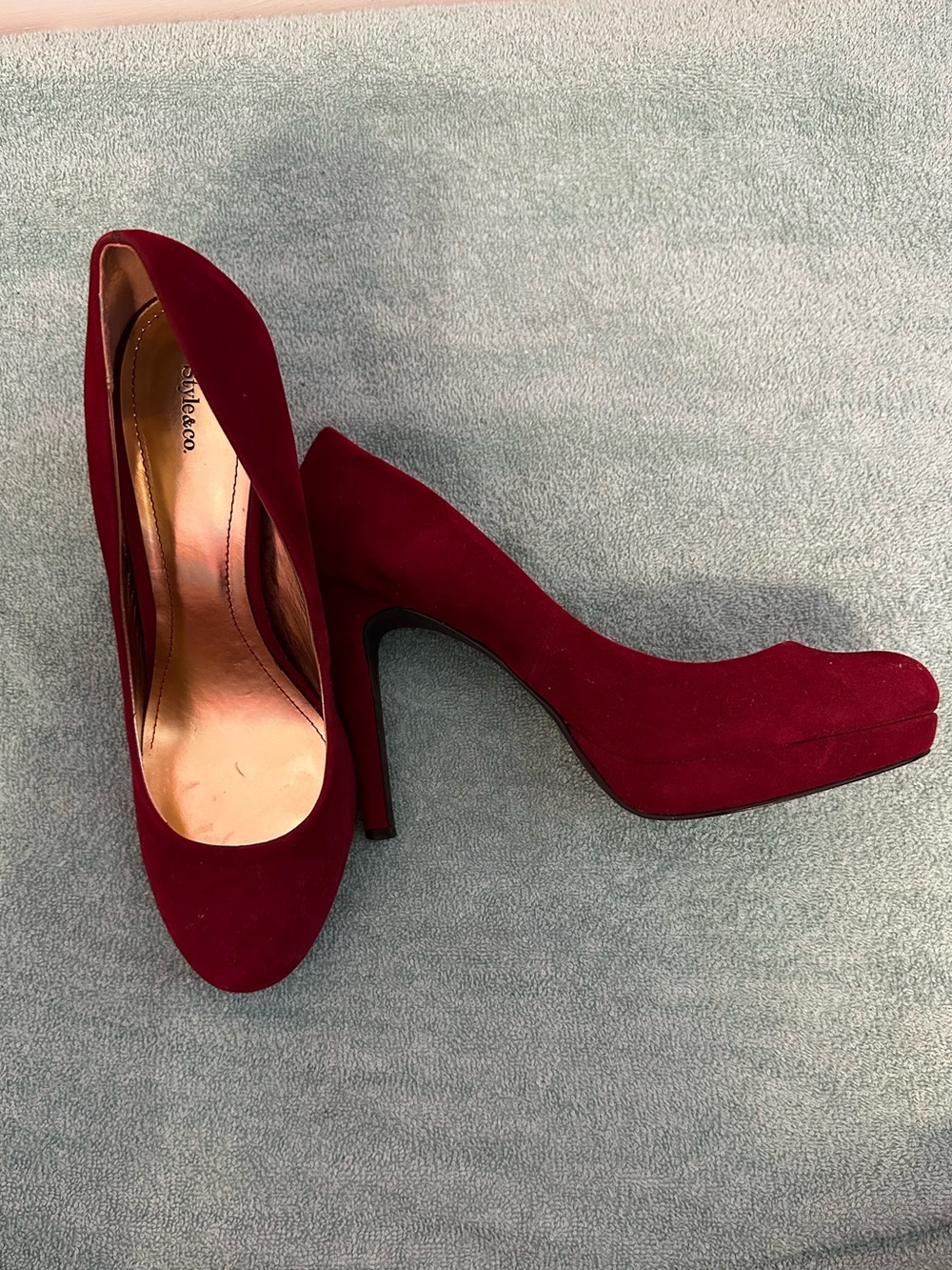 Burgundy Suede Pumps